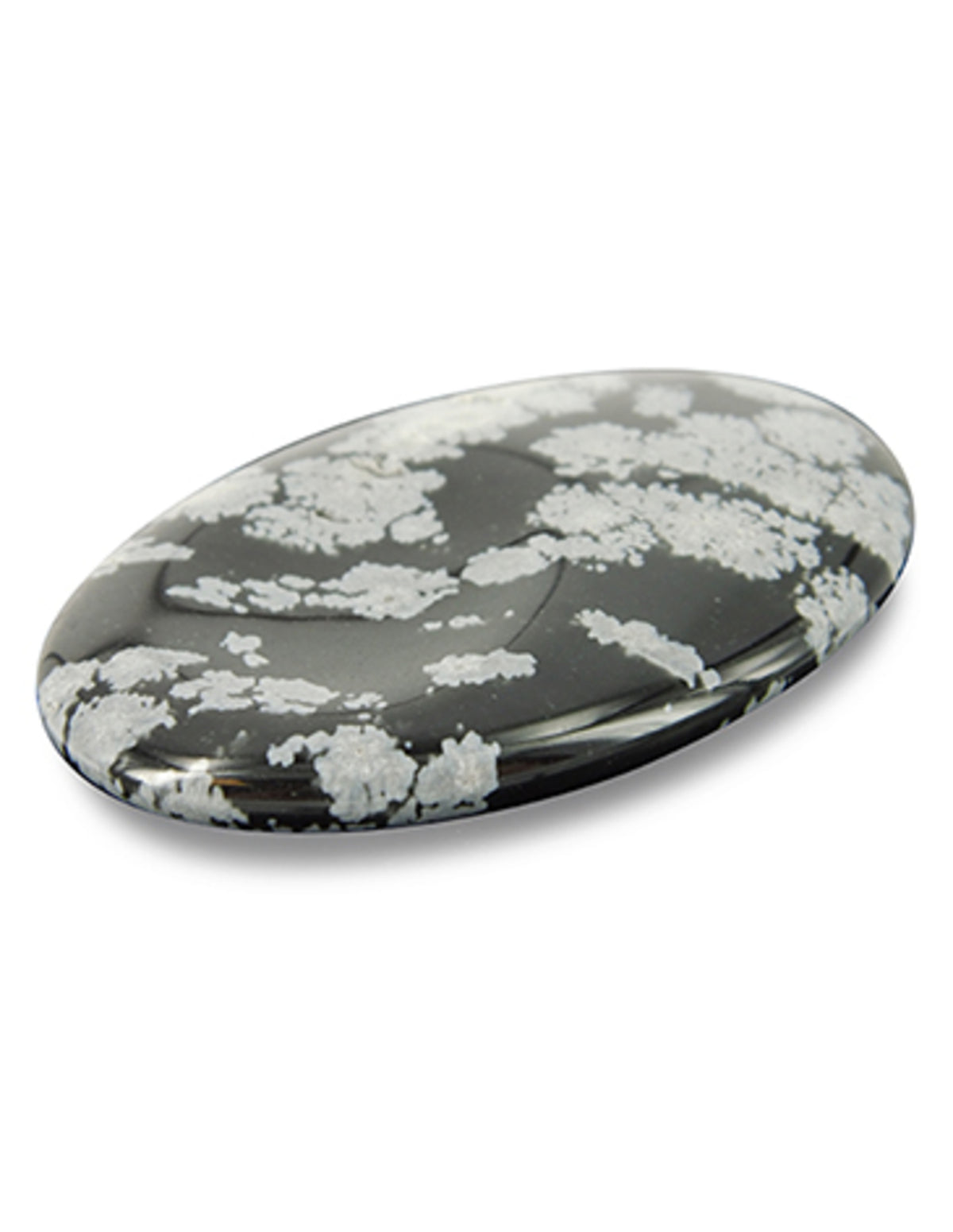 Obsidian tumsten, snöflinga, 5 till 6 cm