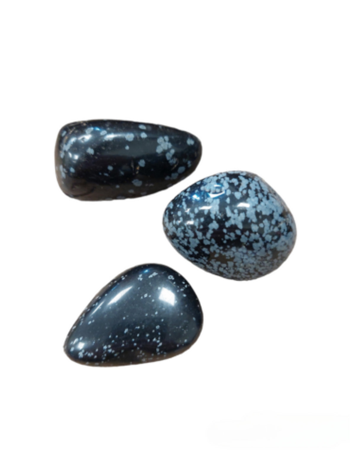 Obsidian trumlade stenar, snöflinga, 100 g