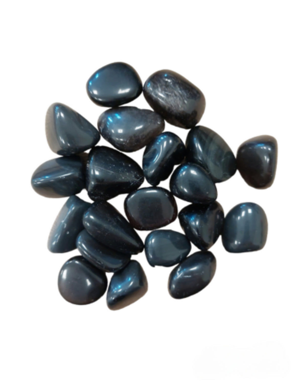 Svart obsidian trumlade stenar, polerade, 2 till 4 cm, 250 g