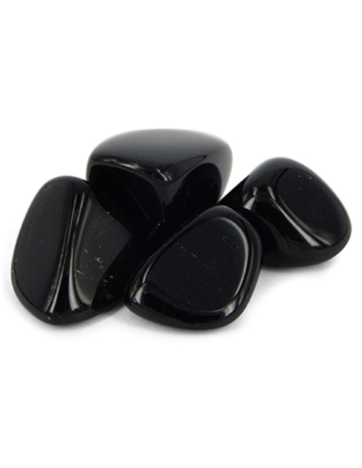 Svart obsidian trumlade stenar, polerade, 2 till 4 cm, 500 g