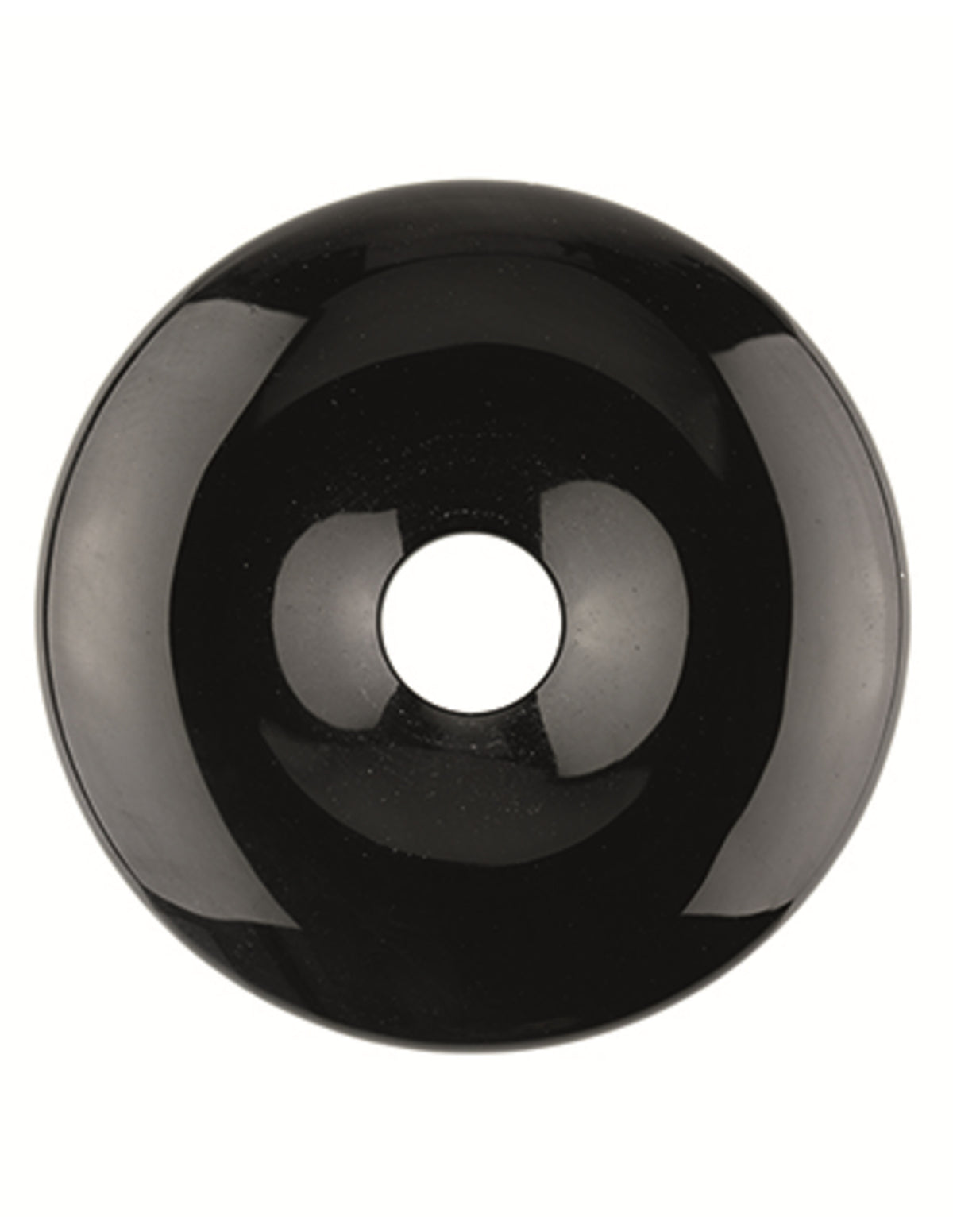 Obsidian donut, svart, 30 mm