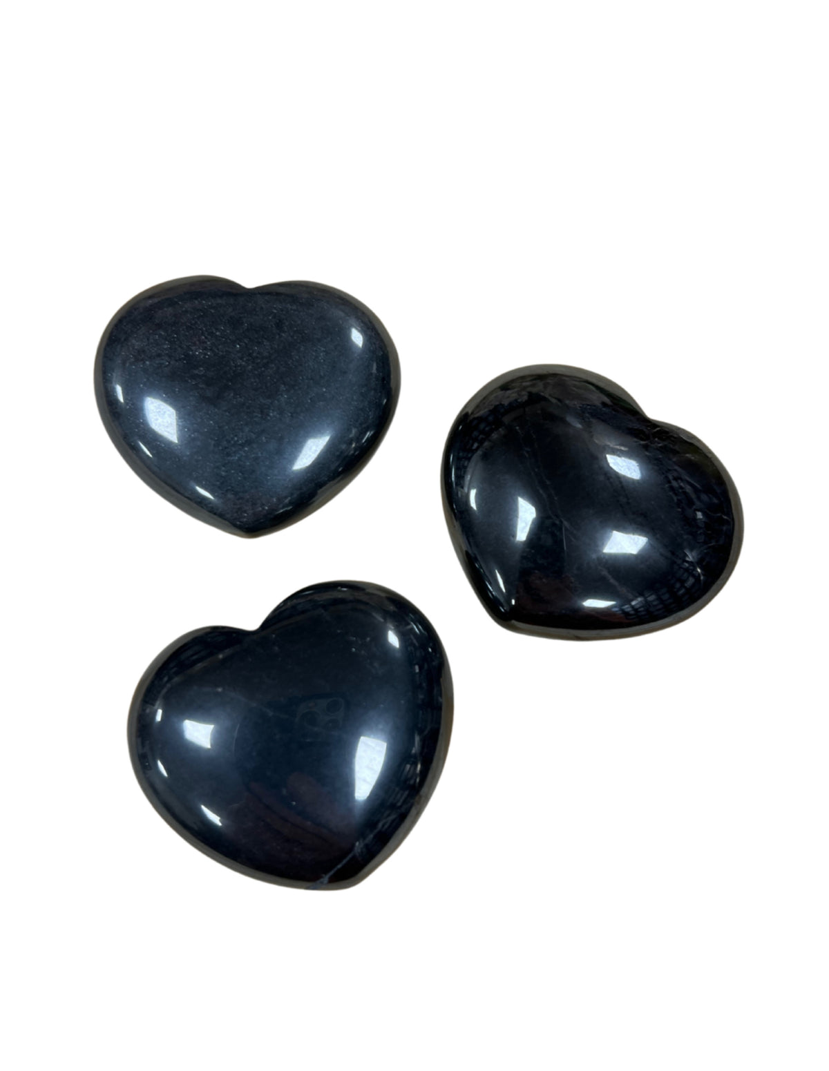 Obsidian hjärta, svart, 4,5 cm