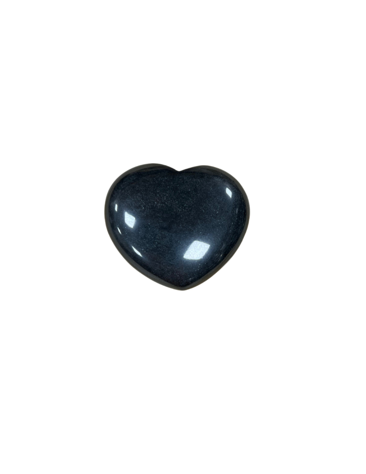Obsidian hjärta, svart, 4,5 cm