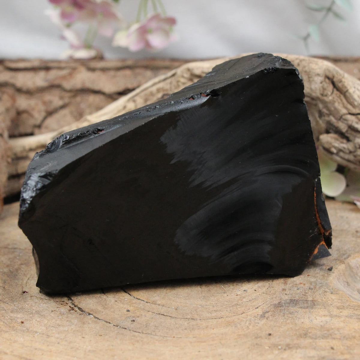 Svart obsidian rå sten från Mexiko, nr 03 (1,32 kg)