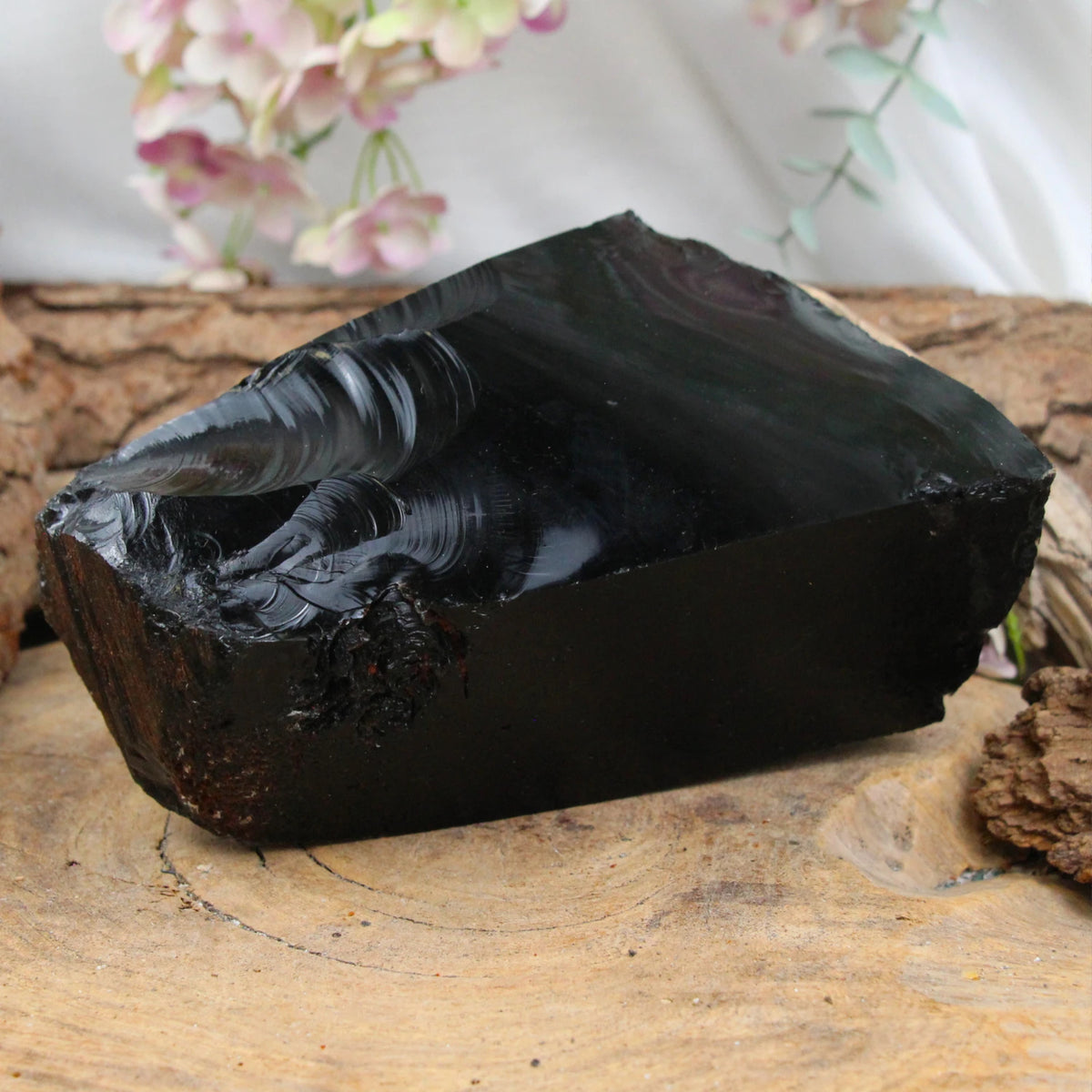 Svart obsidian rå sten från Mexiko, nr 04 (1,82 kg)