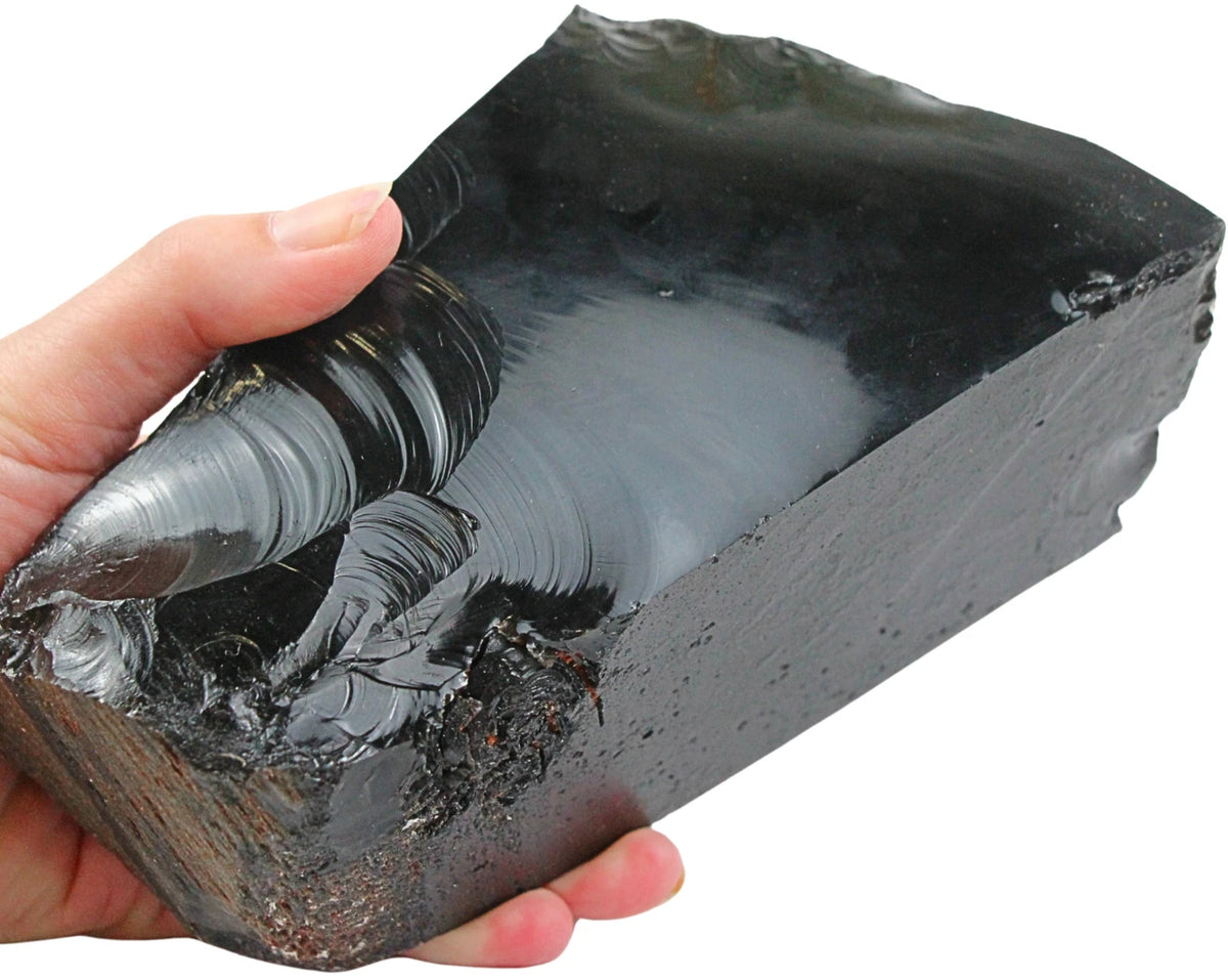 Svart obsidian rå sten från Mexiko, nr 04 (1,82 kg)