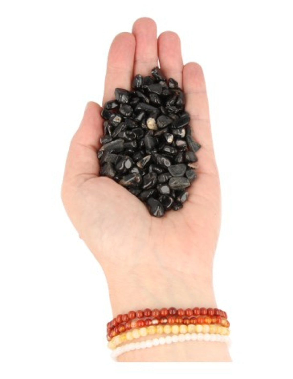 Onyx trumlade stenar, 100 g, polerade, 5 till 10 mm