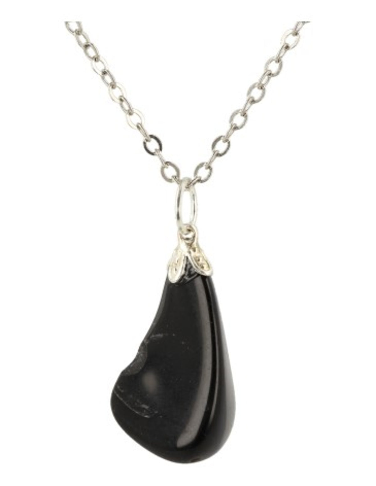 Onyx hänge, svart, 3 till 4 cm