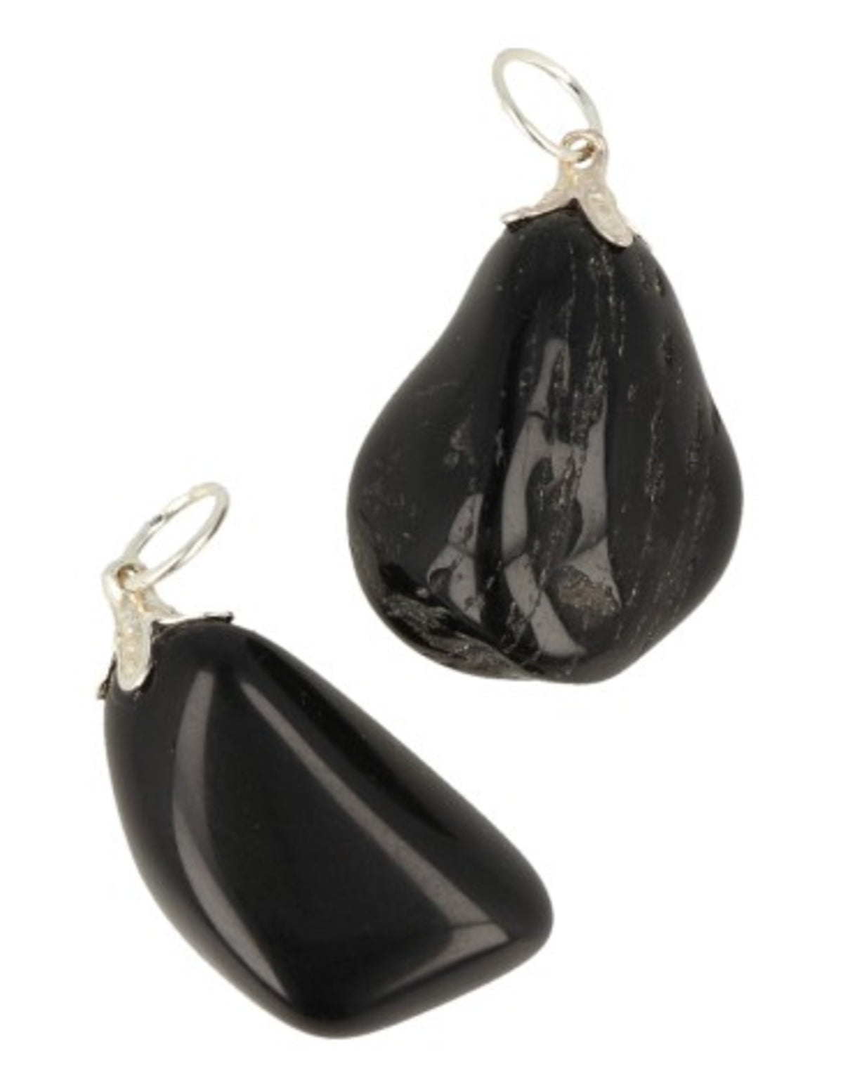 Onyx hänge, svart, 3 till 4 cm