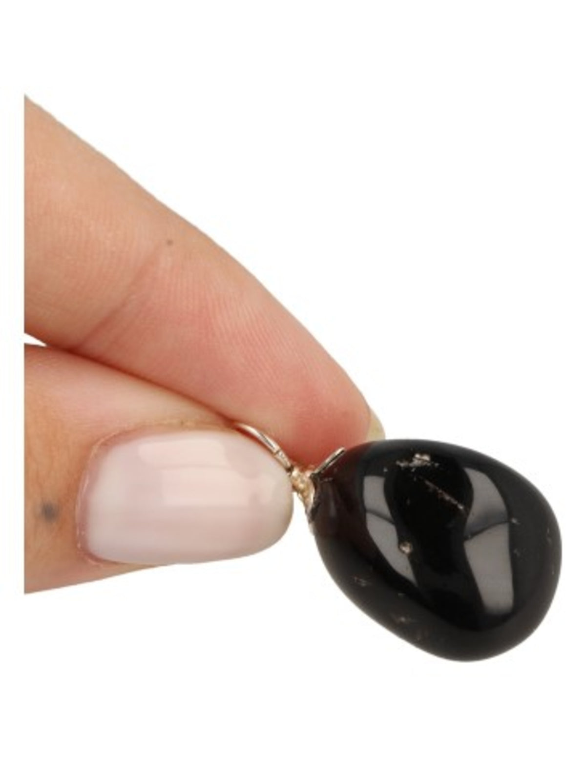 Onyx hänge, svart, 3 till 4 cm