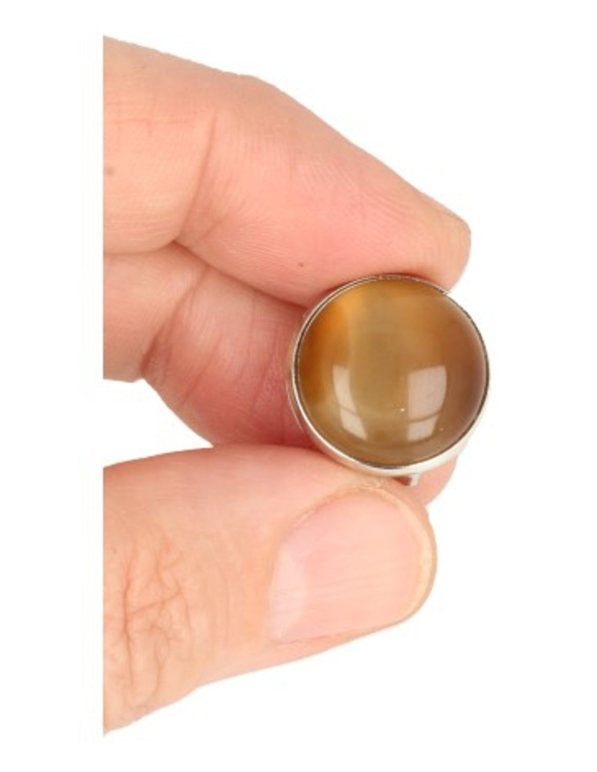 Onyx clipsörhängen, silverfärgade, 18 mm