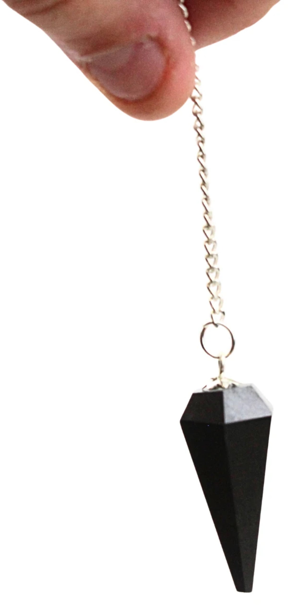 Onyx pendel, svart (färgad), fasettslipad