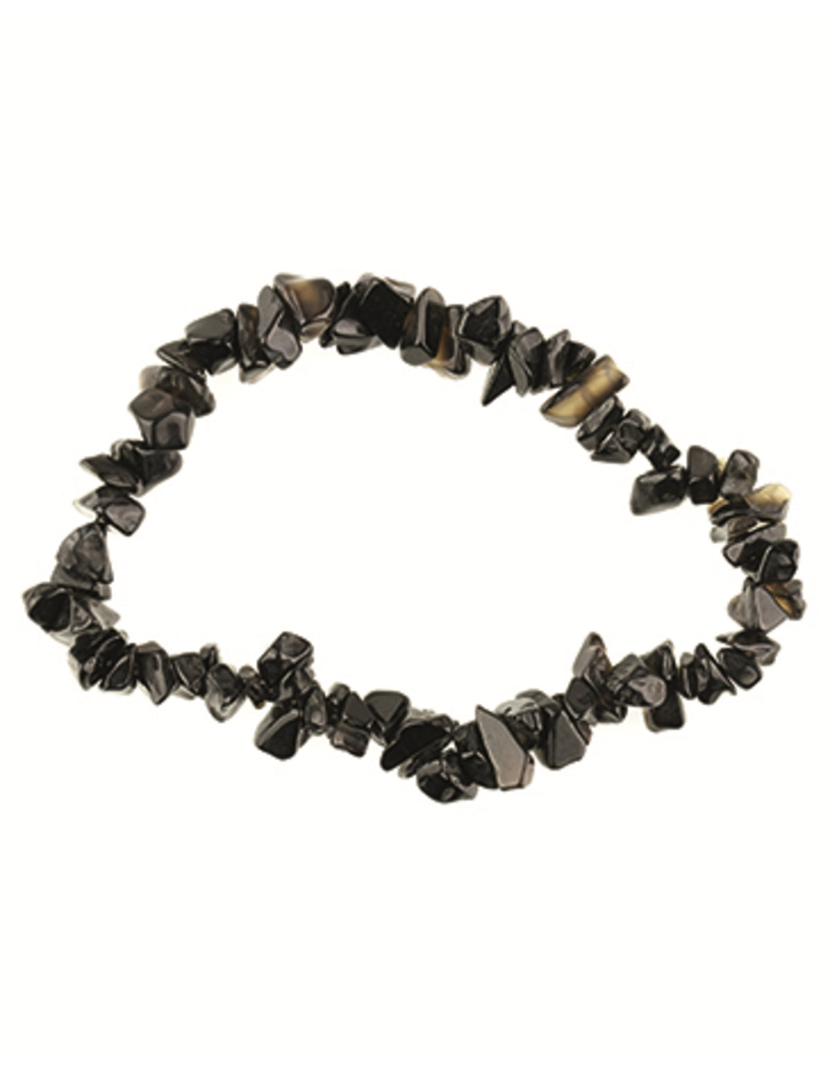 Onyx armband med splitstenar, svart