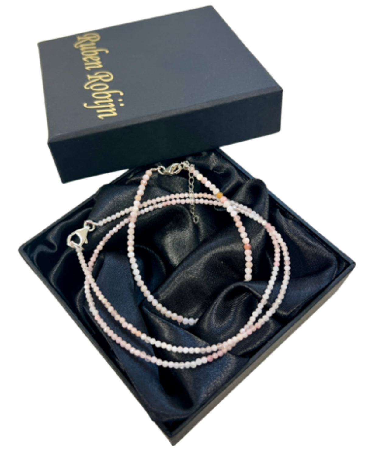 Opal smyckesset med halsband och armband, 925 silver
