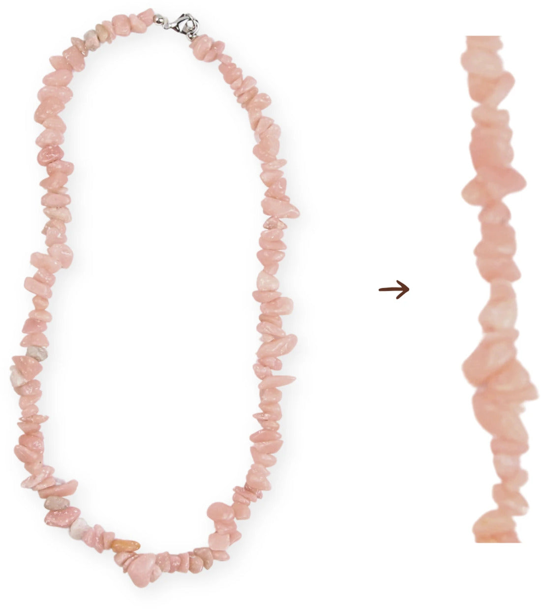 Opal halsband med splitstenar, Andesopal, flerfärgat