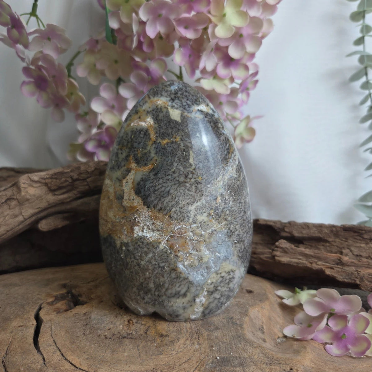 Dendritopal skulptur, handslipad, 14 cm, nr 14
