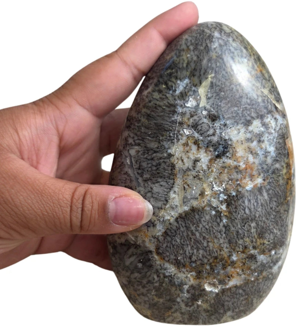 Dendritopal skulptur, handslipad, 14 cm, nr 14