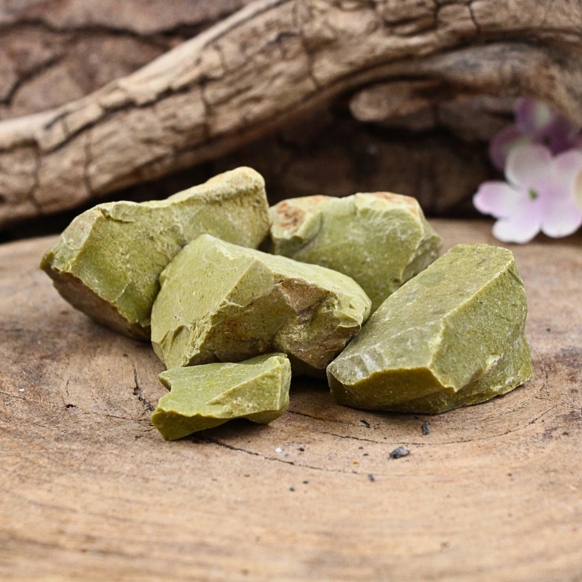 Grön opal råa stenar, 250 g