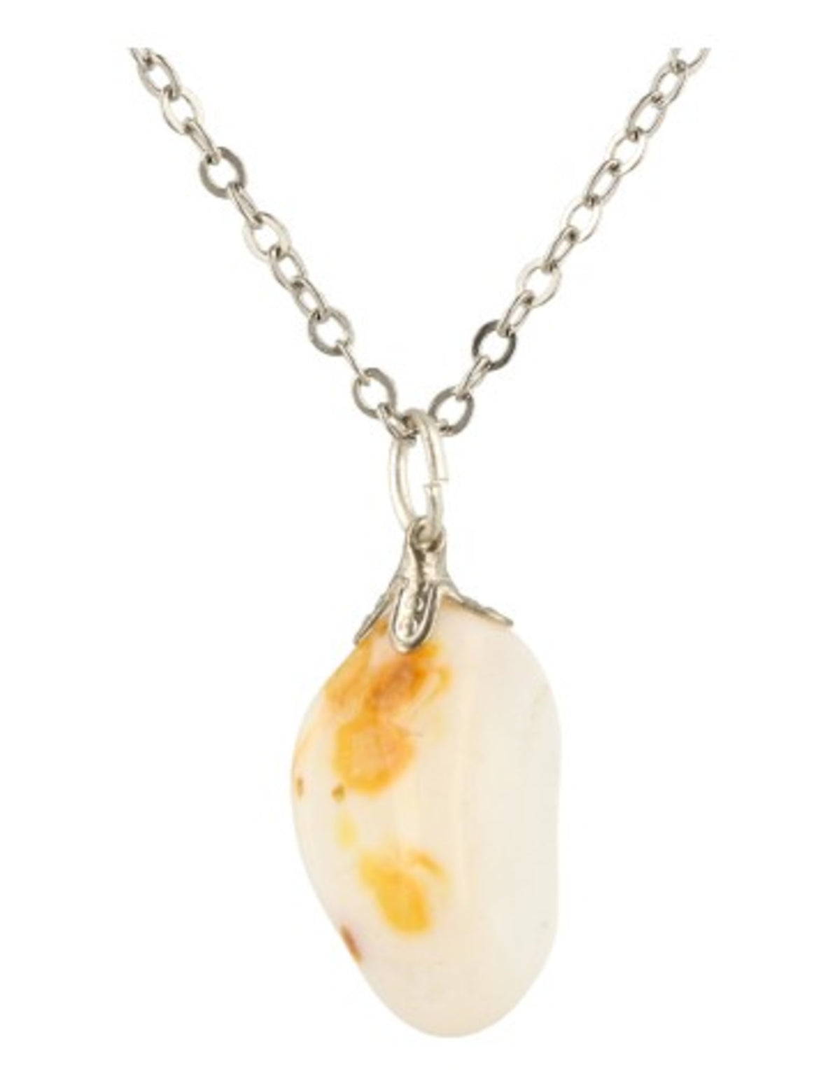 Opal hänge, vit med färgskimmer, 3 till 4 cm