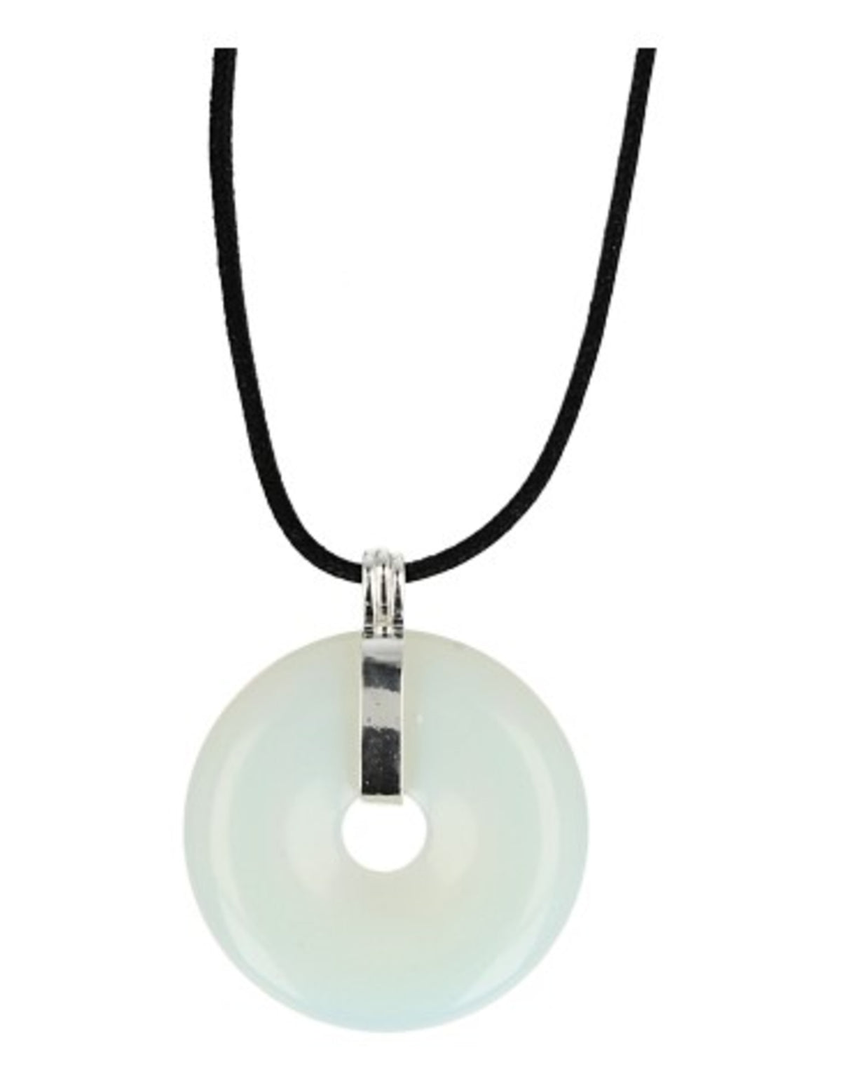Opalit donuthänge (glas), 40 mm, justerbart band