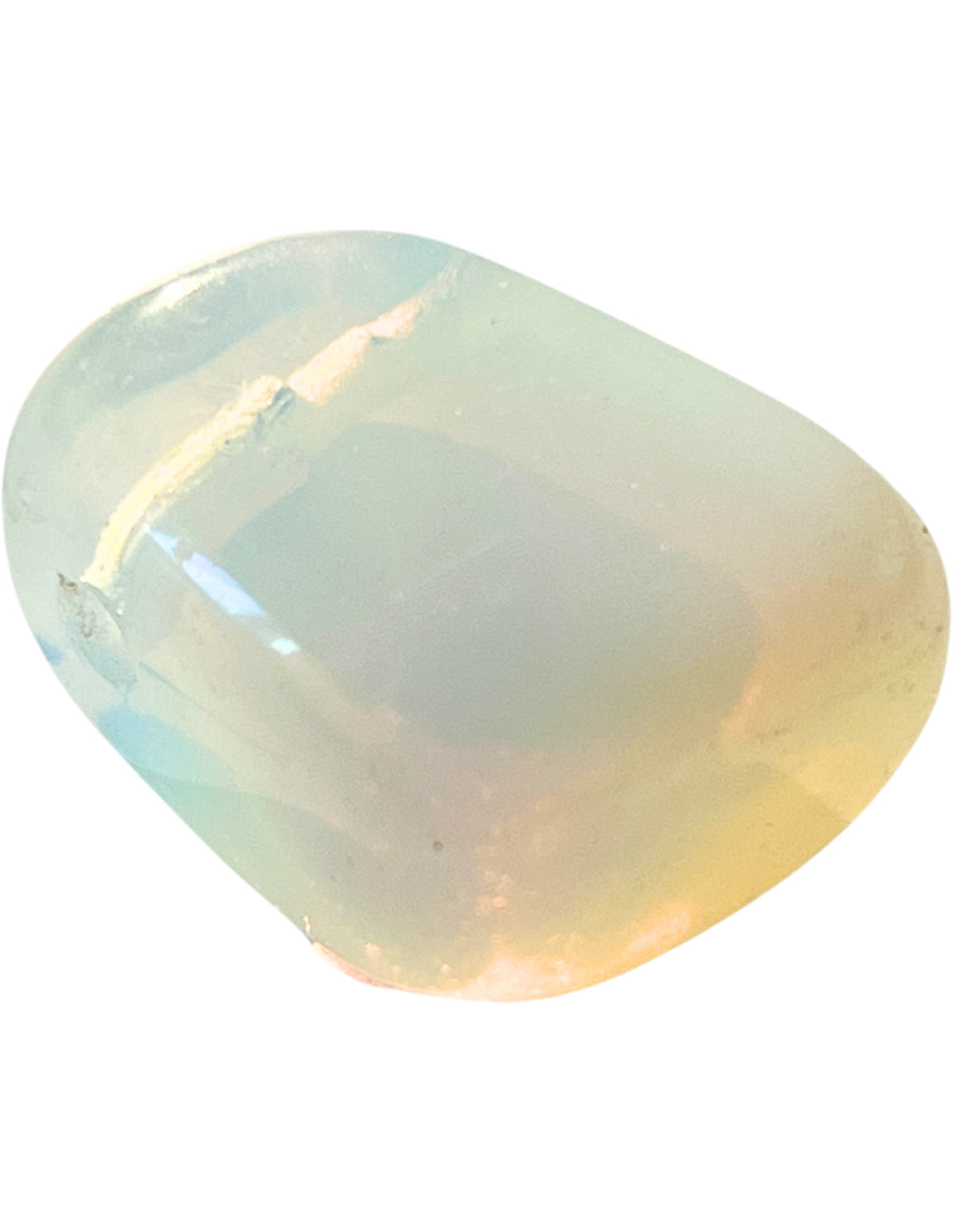 Opalit hänge (glas), borrat, 25 till 30 mm