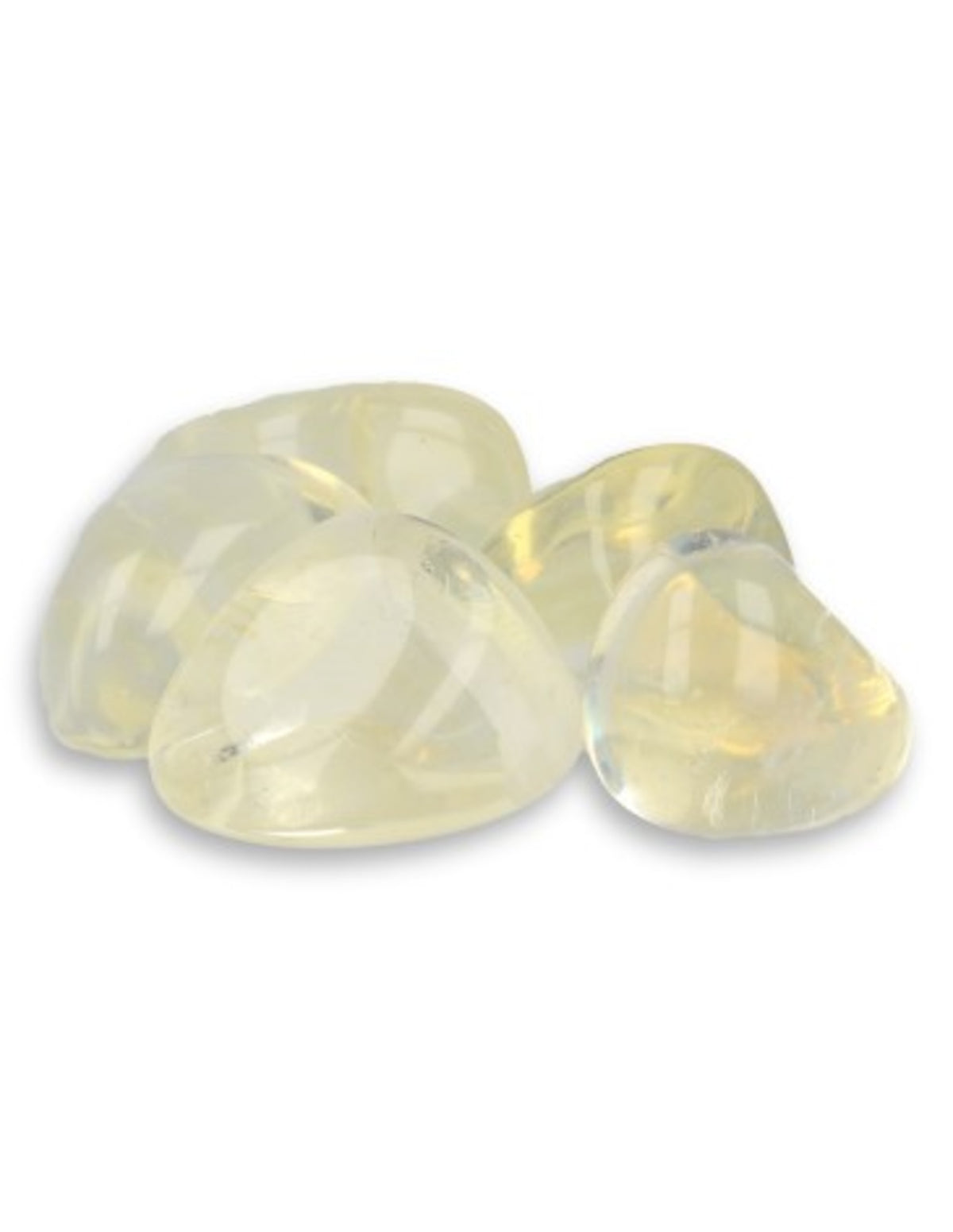 Opalit trumlade stenar (glas), gul, 50 g, 4 till 5 stenar