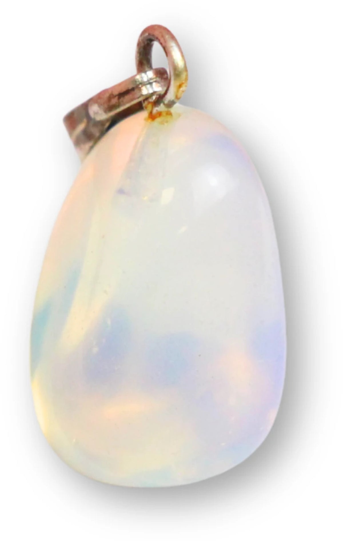 Opalit hänge (glas), borrat, kub, 1,5 cm