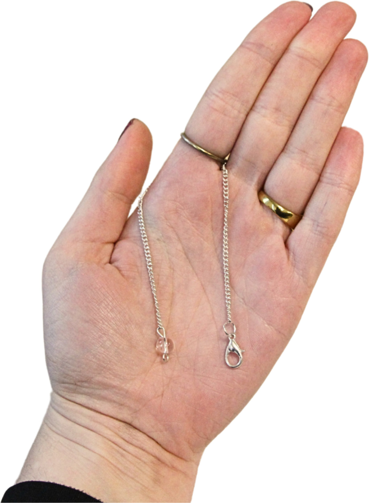 Metall kedja för pendel, silverfärgad, 18,2 cm