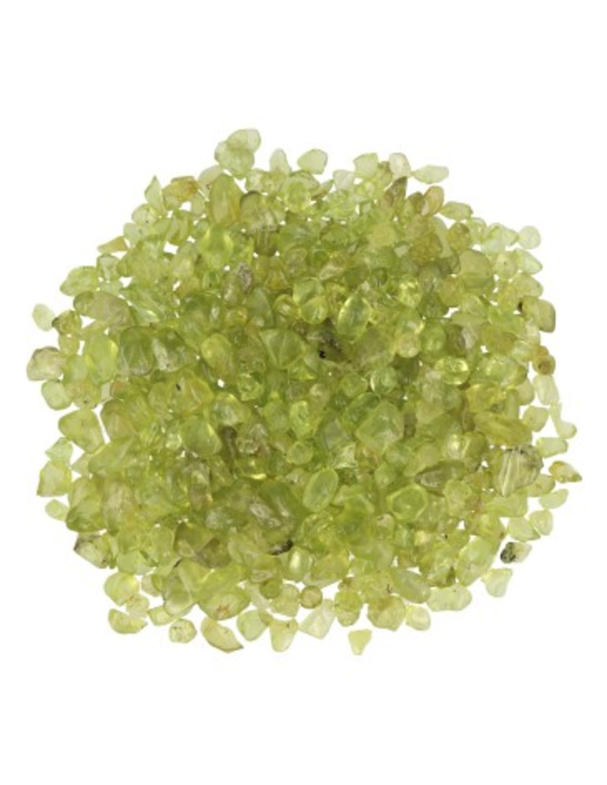 Peridot trumlade stenar, 20 g, cirka 20 stenar, 5 till 20 mm