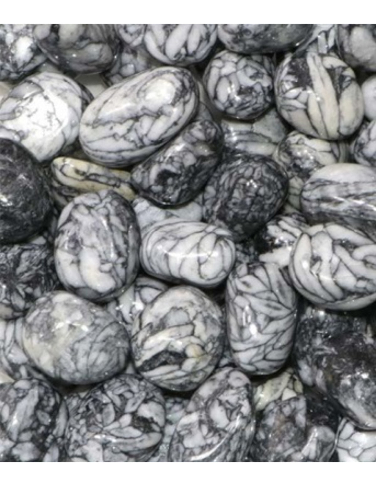 Pinolit trumlade stenar, grå, från Österrike, 500 g