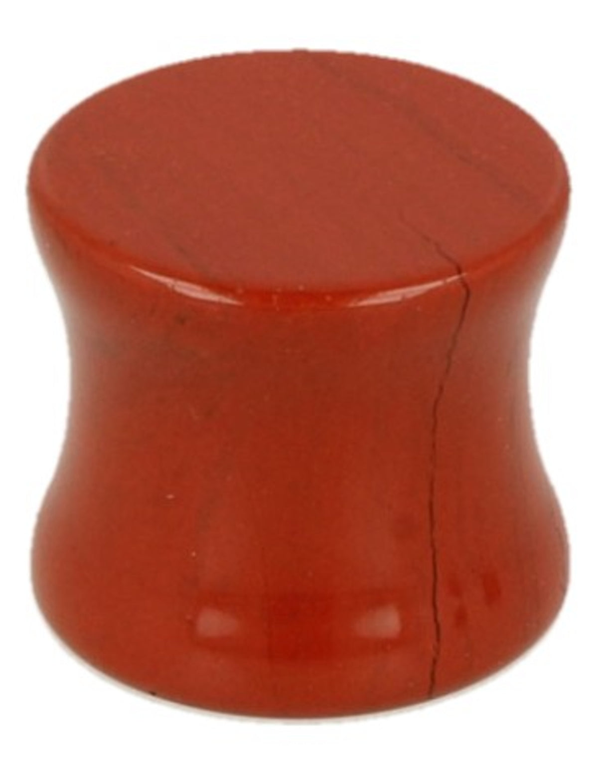 Röd jaspis plug för öronpiercing, 12 mm