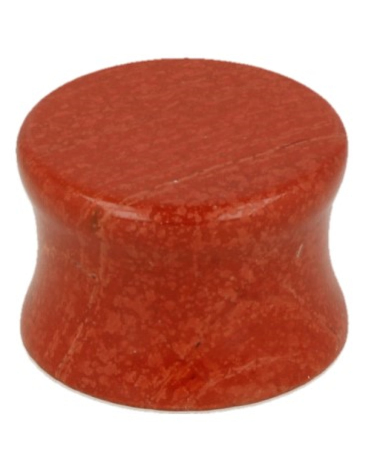 Röd jaspis plug för öronpiercing, 16 mm
