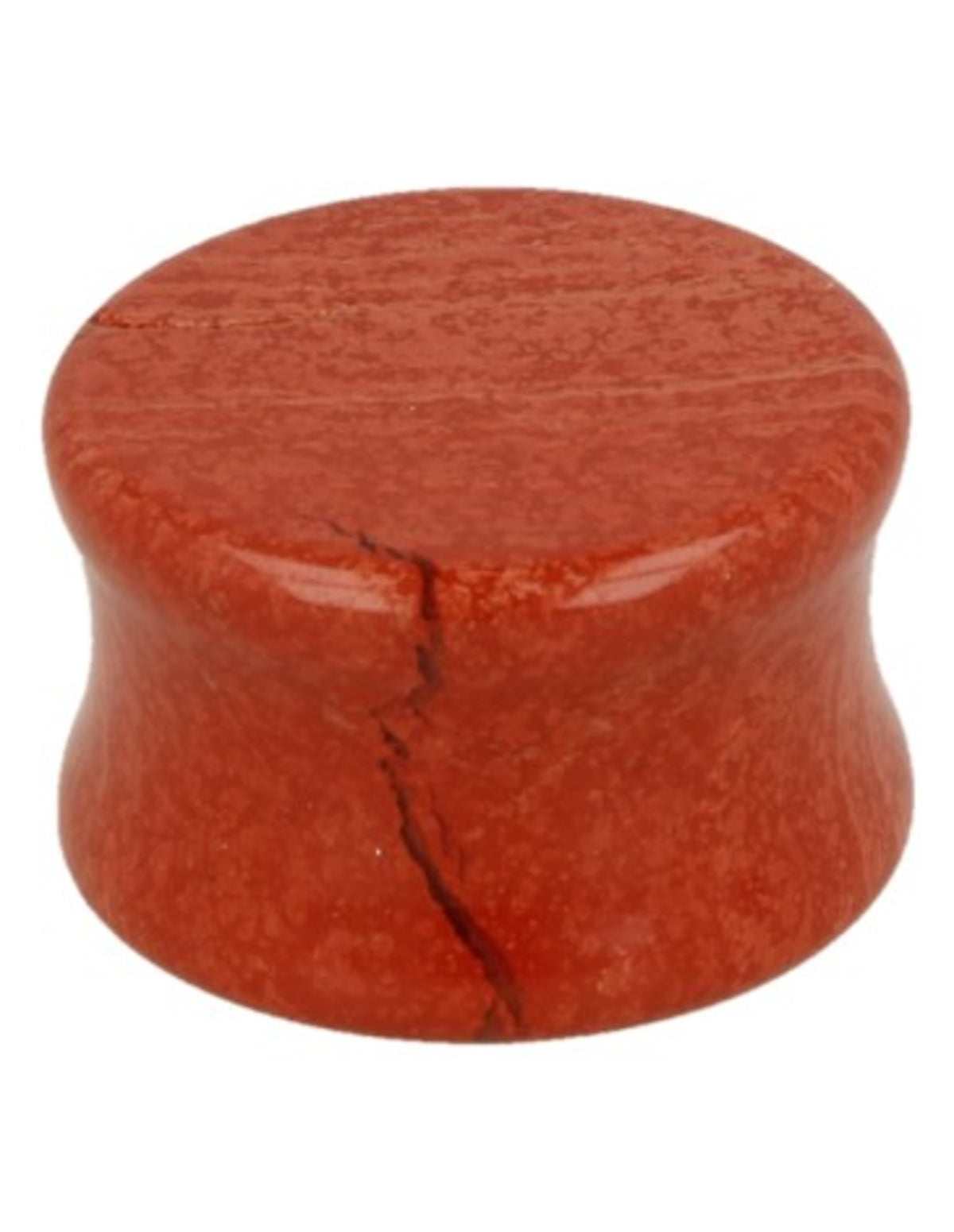Röd jaspis plug för öronpiercing, 20 mm