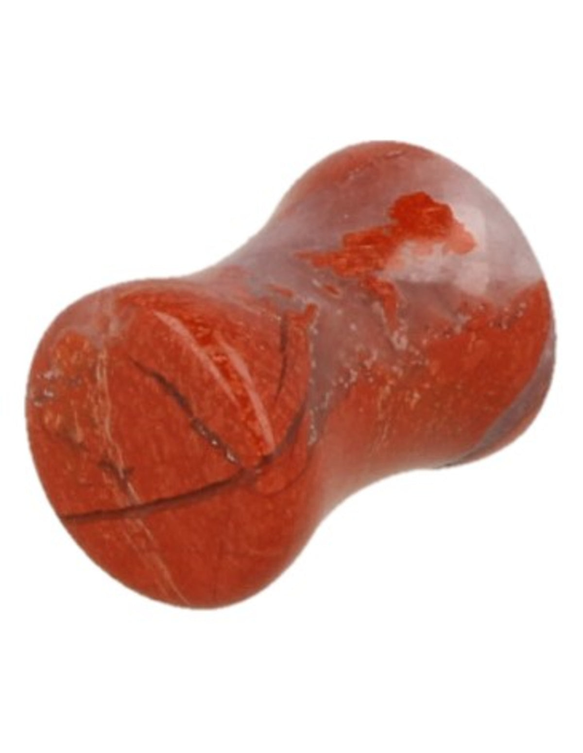 Röd jaspis plug 8 mm för öronpiercing