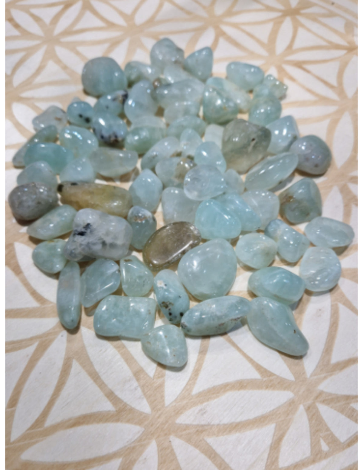 Prehnit trumlade stenar, 500 g, Pakistan