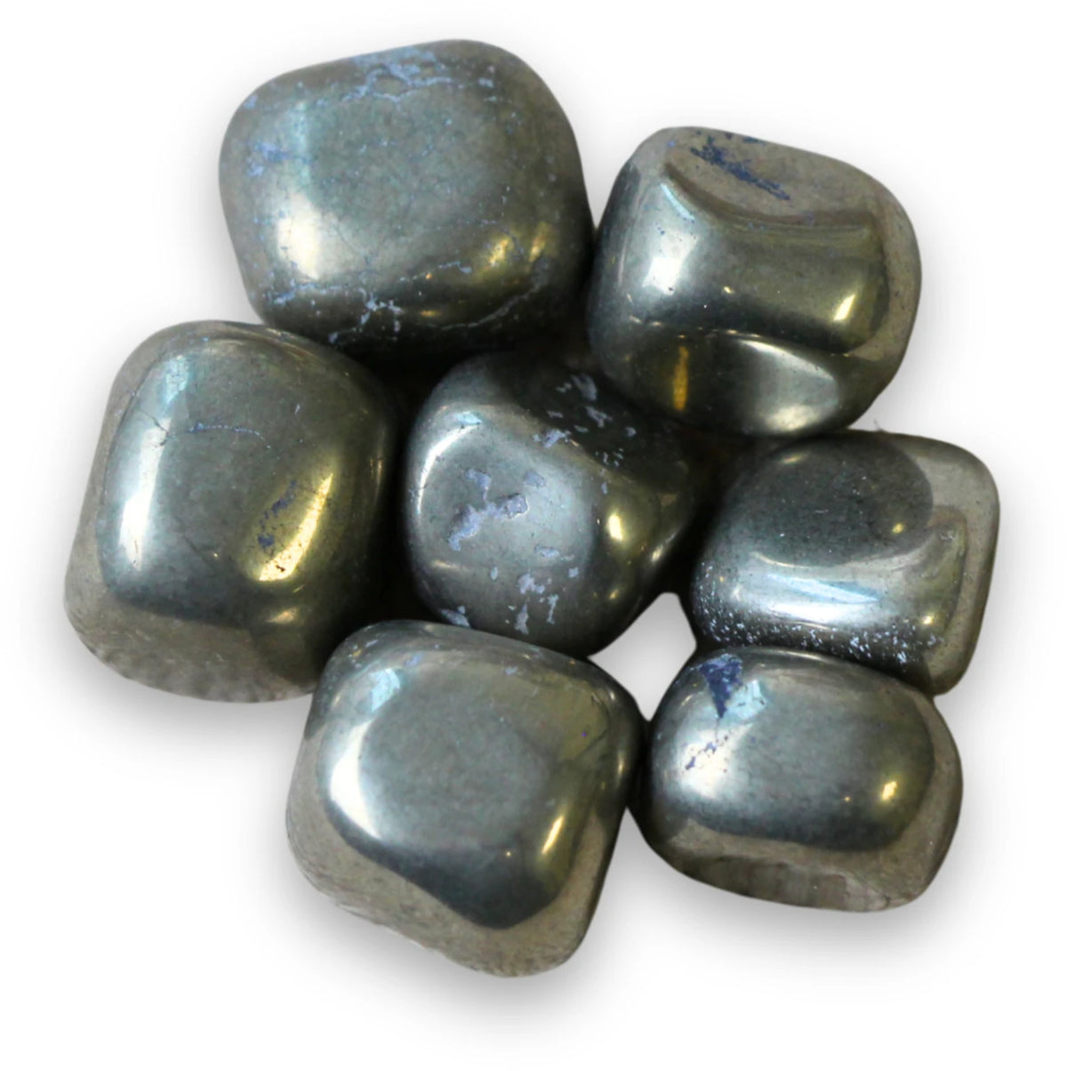 Pyrit trumlade stenar, A-kvalitet, 250 g, Indien
