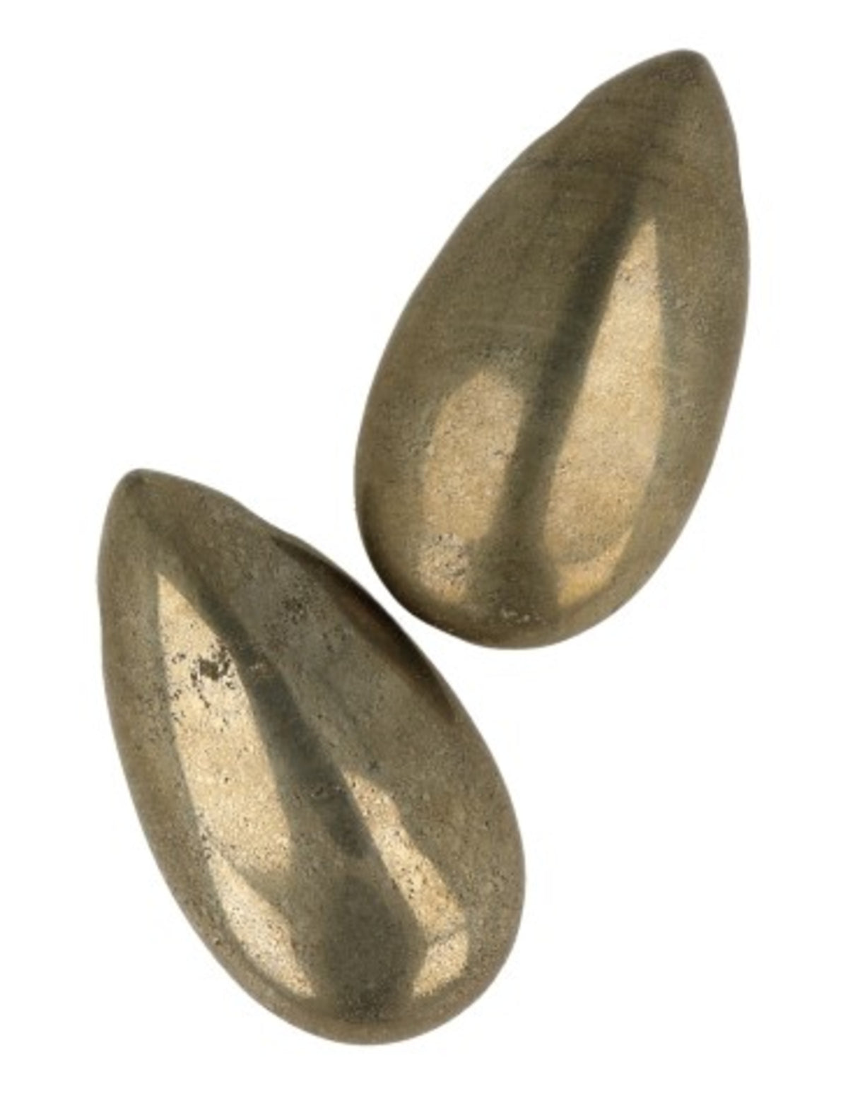 Pyrit hänge, droppe, 4 cm, borrad för 1 mm band