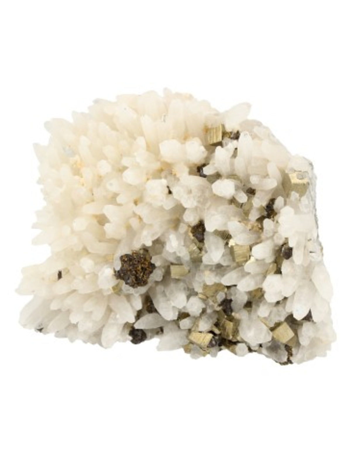 Pyrit mineralprov med kvarts, super A-kvalitet, 8 x 6 cm, nr 2