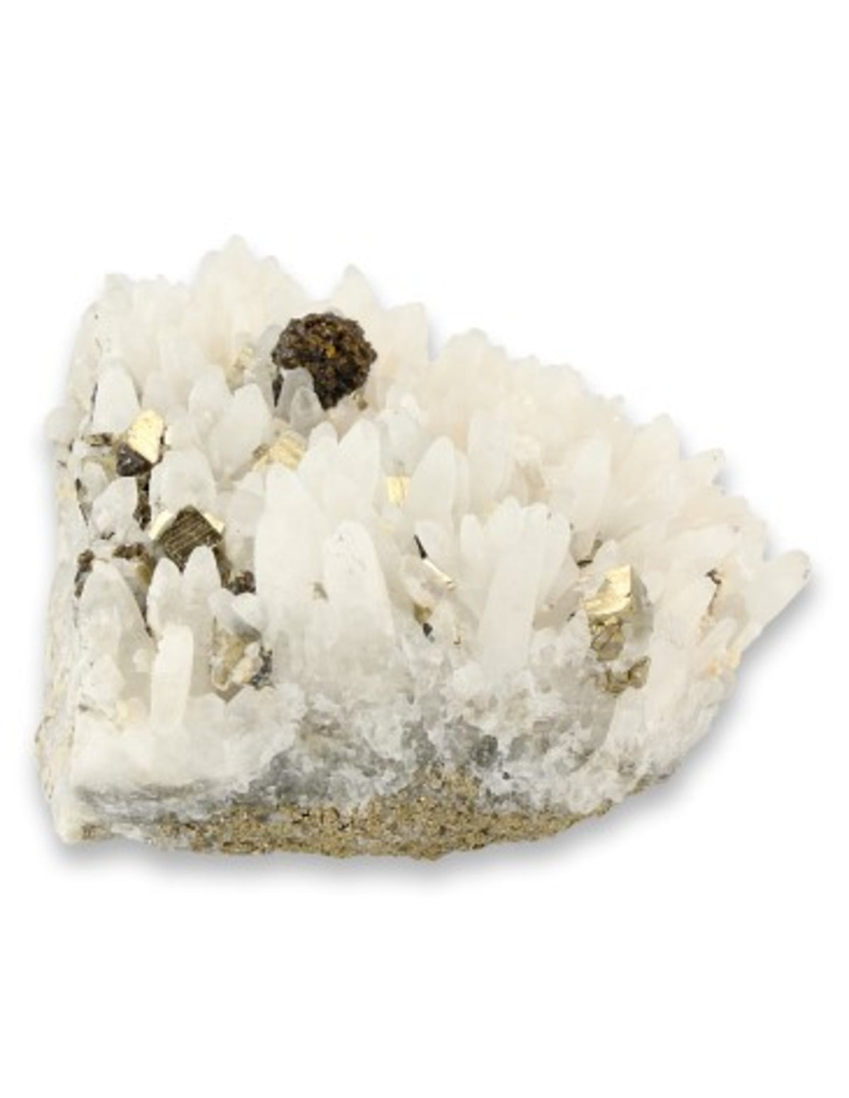Pyrit mineralprov med kvarts, super A-kvalitet, 8 x 6 cm, nr 2