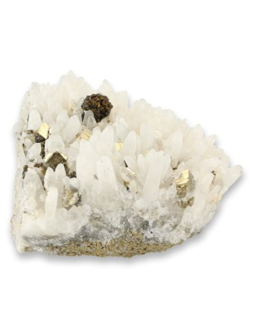 Pyrit mineralprov med kvarts, super A-kvalitet, 8 x 6 cm, nr 2