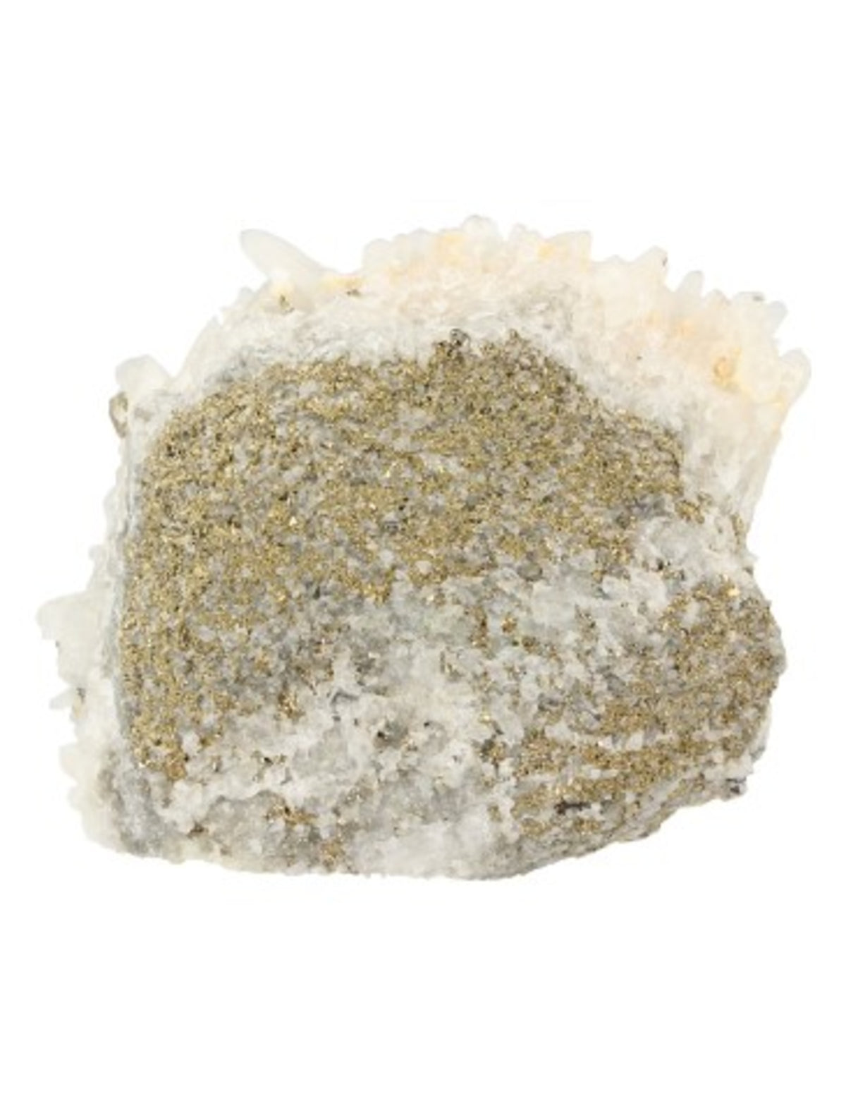 Pyrit mineralprov med kvarts, super A-kvalitet, 8 x 6 cm, nr 2