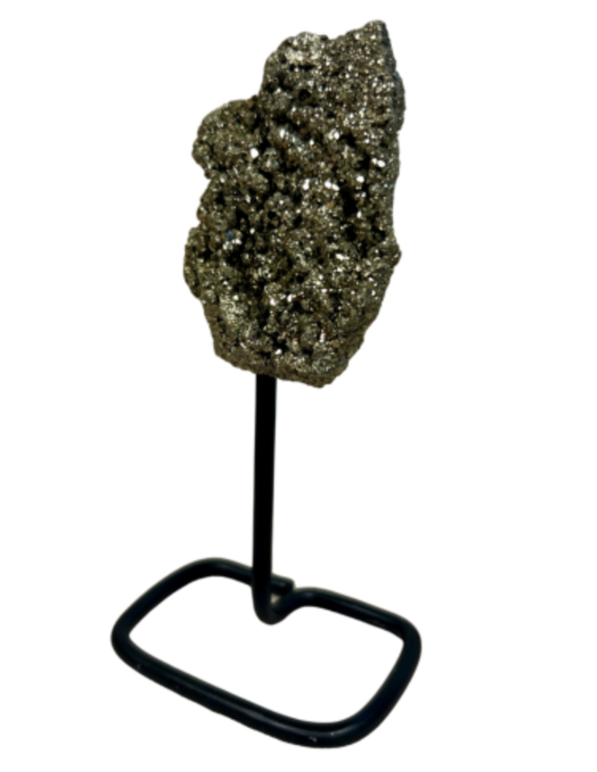 Pyrit på stativ, rå, 12 cm hög