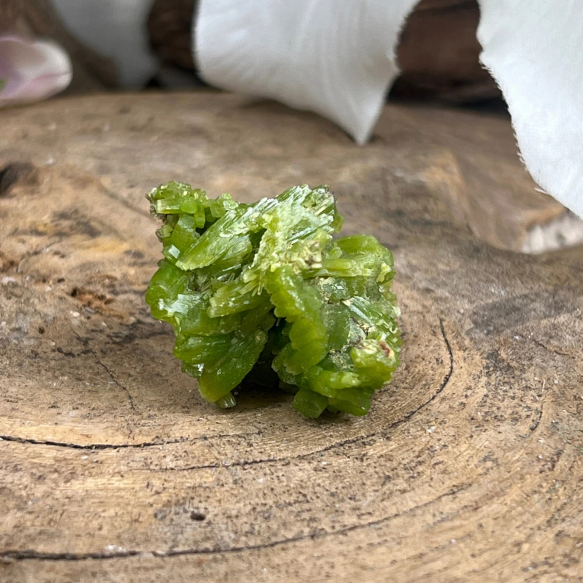 Pyromorfit kristall, rå, grön, 60 g, nr 3
