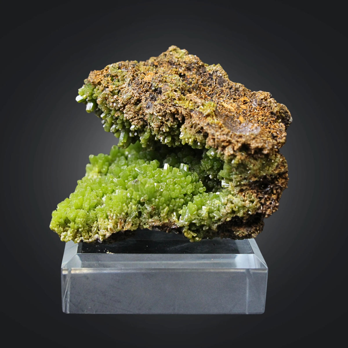 Pyromorfit kristall, rå, grön, 7,6 cm, 390 g, nr 4