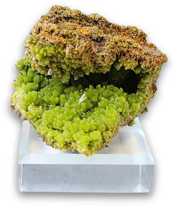Pyromorfit kristall, rå, grön, 7,6 cm, 390 g, nr 4