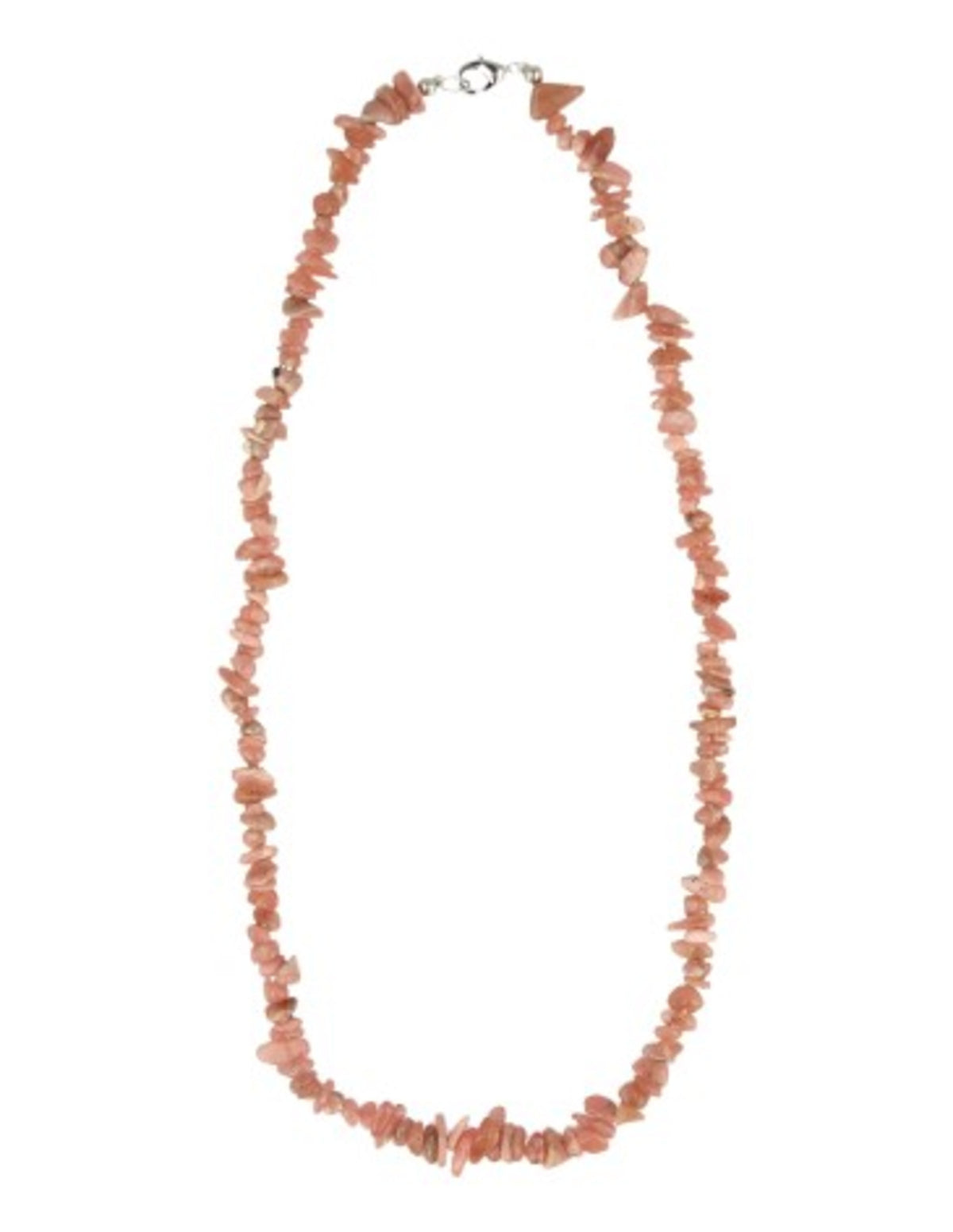 Rodokrosit halsband med splitstenar, 45 cm, med lås