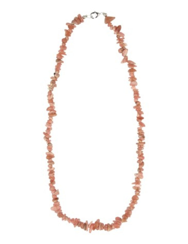 Rodokrosit halsband med splitstenar, 45 cm, med lås