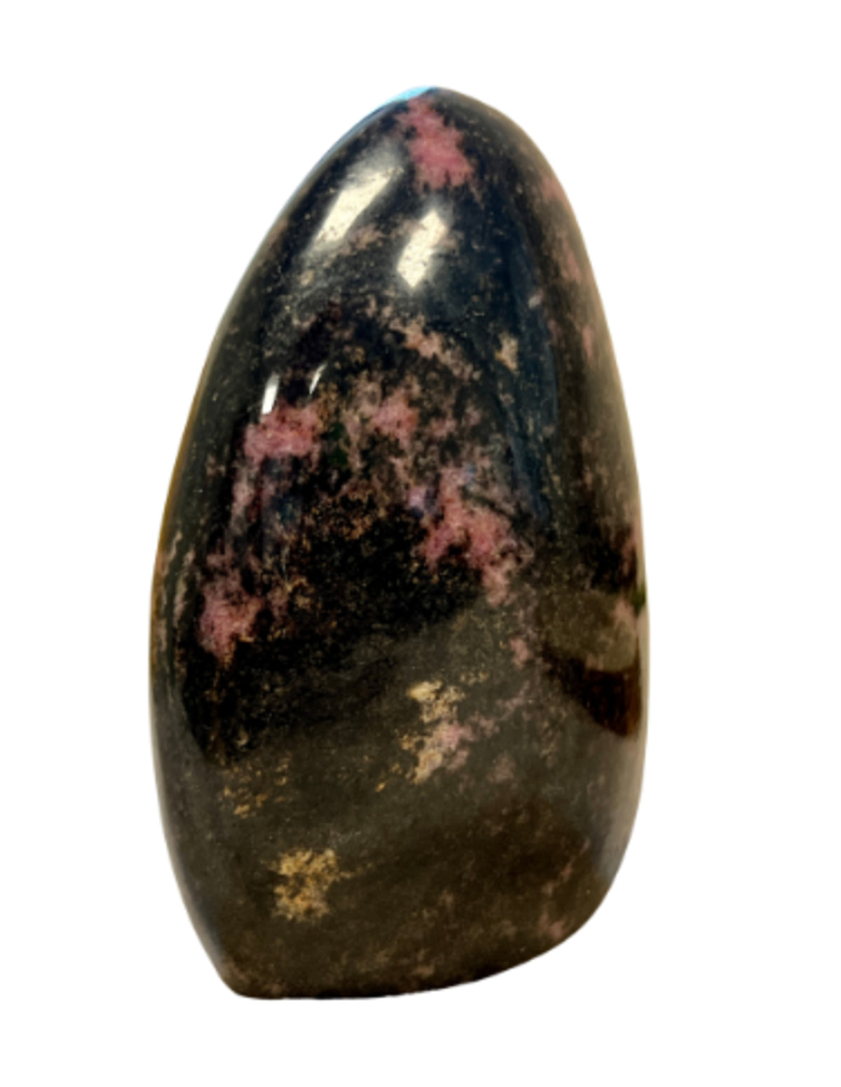Rodonit skulptur, polerad, 900 till 1000 g