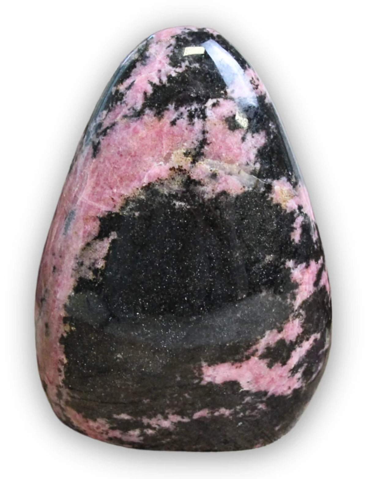 Rodonit skulptur, polerad, 12,2 cm, nr 8