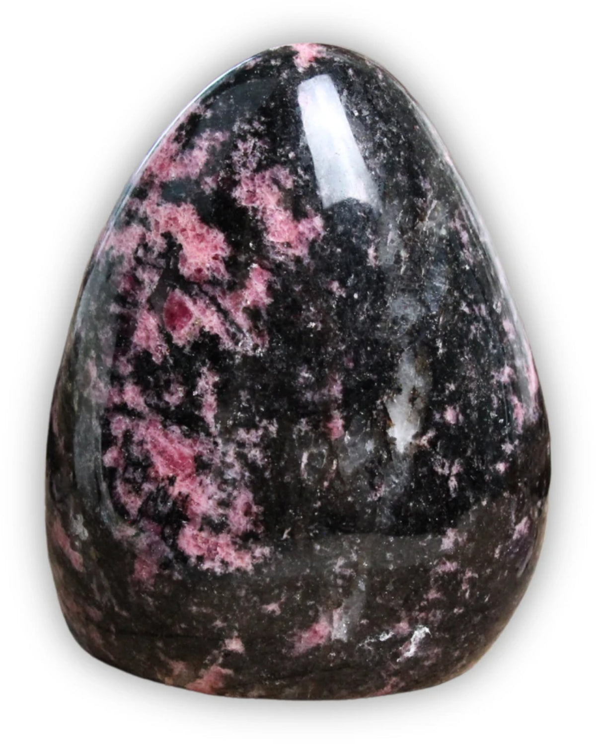 Rodonit skulptur, polerad, 10,7 cm, nr 9